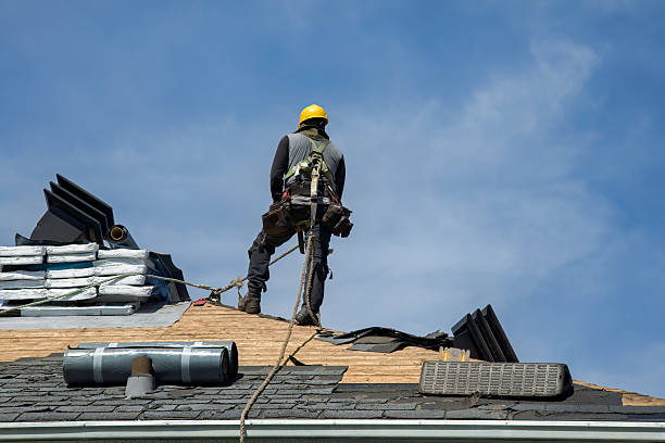 Professional Storm Damage Roof Repair technician working in Woodland Hills, CA